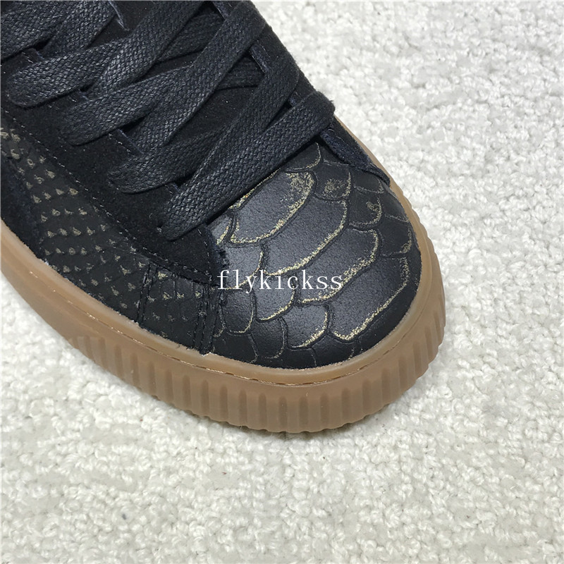 Puma Fenty Rihanna Suede Platform Black Fish Scales